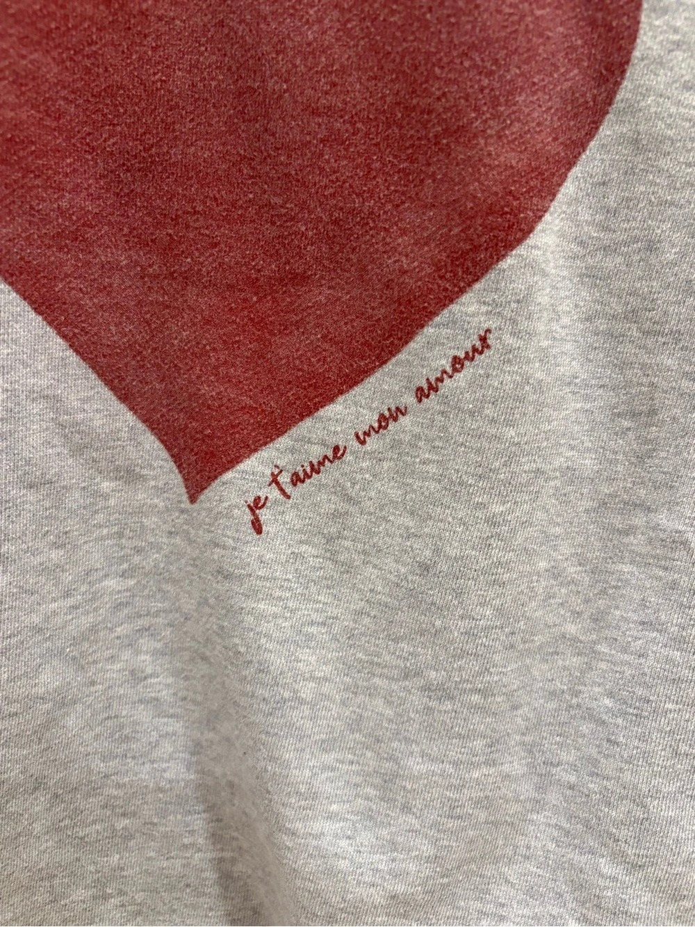 Pact Organic Cotton Fleece Crew Sweatshirt (Watercolor Hearts) in Gray - Picture 5 of 8